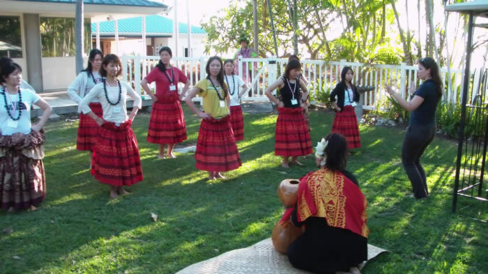 Hula dance class