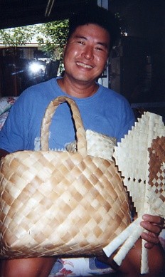 baskets & fans made from Lauhala leaves