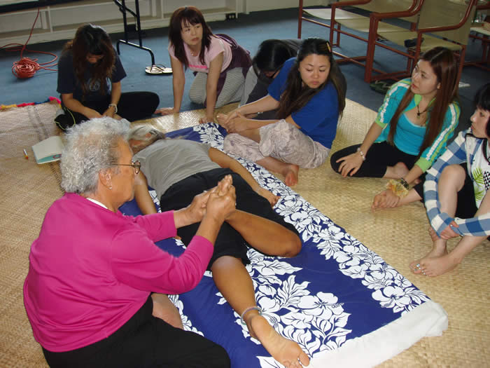 Aunty Mary teaching class