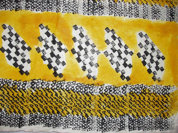 Tapa dyed with olena